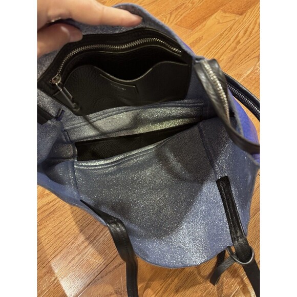 Botkier Women's Blue Soho Pebbled Leather Tote Bag Edgy Contemporary Fabulous! - Picture 6 of 7